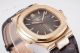 Swiss Patek Philippe Nautilus Rose Gold Gray Dial Brown Leather Strap Replica Watch (2)_th.jpg